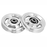 1 Pcs 95 mm Seilrolle Umlenkrolle Riemenscheibe Aluminiumlegierung mit Kugellager Universallager für Fitnessgeräte Krafttraining Garagentor Rollensysteme Ersatzteile Home Gym Zubehör Traglast 300 kg