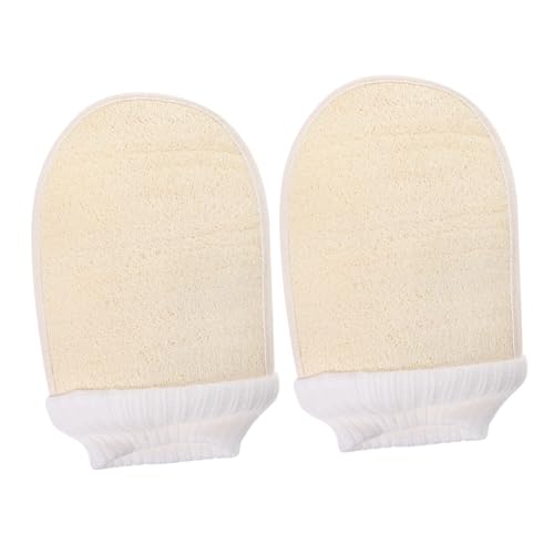 DONFAMDS 2 piezas Guantes de Baño Exfoliantes de Lufa para Masaje Corporal y Limpieza Profunda para Eliminar Muerta y Renovación Celular