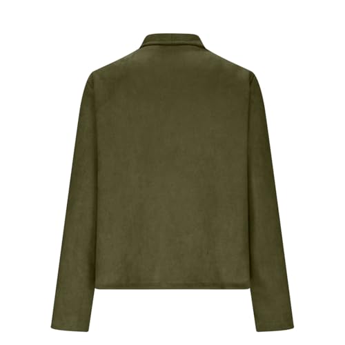 Women's Faux Suede Jacket Open Front Long Sleeve Outwear Suit Jacket Blazer Coat3