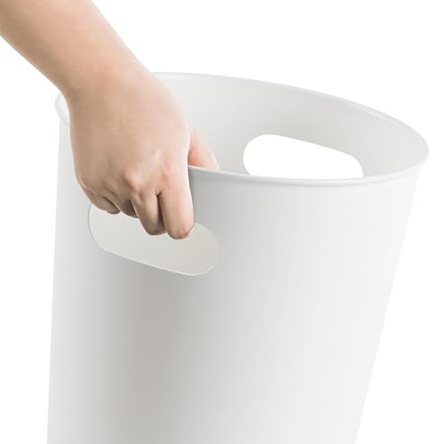 Caneca de basura plástica blanca básica 2.64 galones miniatura 6