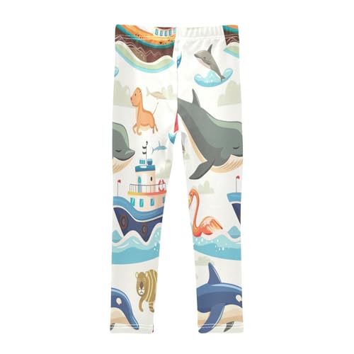 Toddler Girls Leggings Printed Yoga Pants Leggings Flamingos Whale for Kids2
