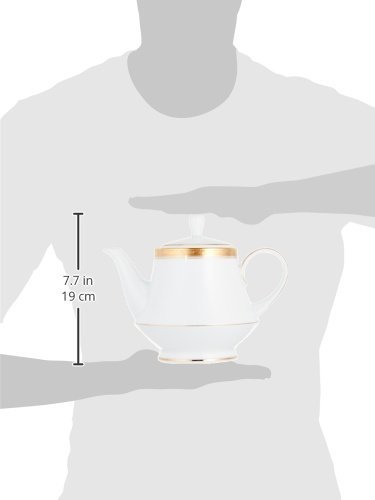 生活雑貨 Noritake Teapot | White and Gold Noritake Haku Teapot