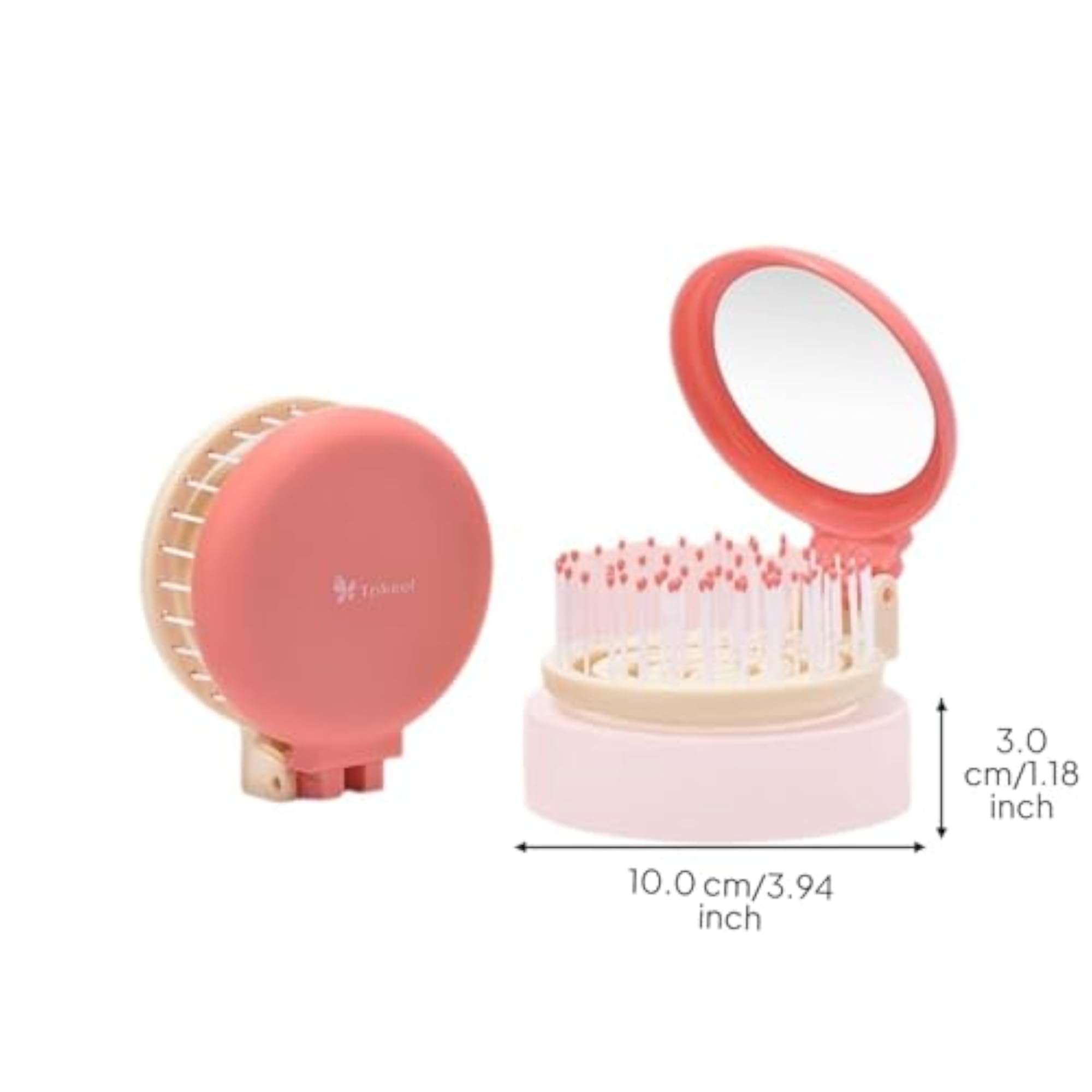 Portable Mini Mirror Folding Comb, Travel Styling