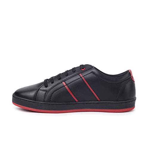 Image of eeken Black /Red Lifestyle Lightweight Casual Shoes for Men (by Paragon,Size-6)