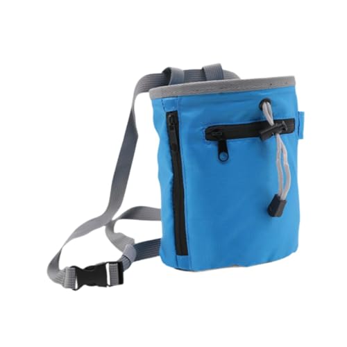 Colaxi Chalk Bag for Rock Climbing Storage Pouch Practical Wear Resistant Waist Belt Chalk Carrier Bag for Weight Lifting Bouldering, Blue