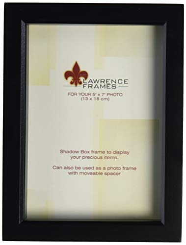 Lawrence Frames 795057 Black Wood Treasure Box Shadow Box Picture Frame, 5 By 7-Inch, 1 Count (Pack Of 1) #TOP1