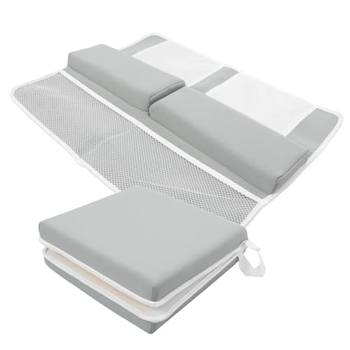 SEWACC Almohadilla Antideslizante de Tela Cómoda en Conjunto de Accesorios para Bañera Reposabrazos y Rodillera para Baño de Bebés, Adecuado para Padres