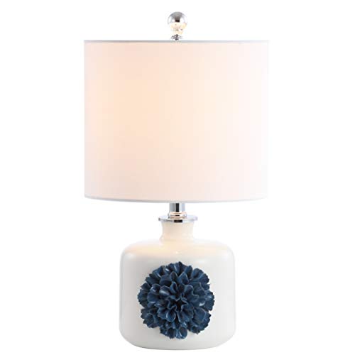 Lámpara de Mesa Safavieh Olinda Blanca/Azul 18 pulg miniatura 1