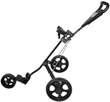 Multi-Purpose Golf Push Cart Golf Trolley Golf Trolley Aluminum Trolley cart Genuine Foldable Three-Wheeled Golf cart (Color : A)