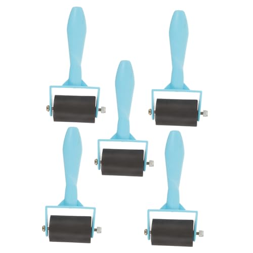 SOESFOUFU Woodworking Glue Roller 5pcs Plastic Rollers for Crafting Glue Paint Roll Printmaking Tool