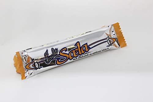 Icelandic Saela - Licorice Covered In Chocolate - Single Bar Of 50G - 1.7Oz #TOP18