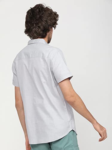 Image of Ketch Men's Cotton Slim Fit Solid Half Sleeve Shirt