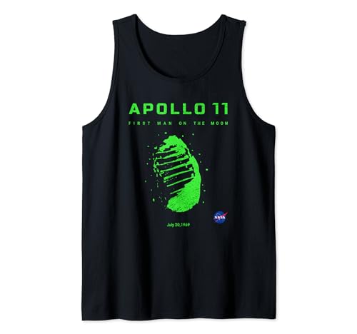 NASA Apollo 11 Misión Astronauta huella 20 julio 1969 Camiseta sin Mangas