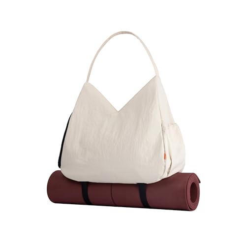 Image of Bayne Duffle Bags for Travel for Women - Multifunctional Gym Bag with Shoe Compartment, Waterproof Day Pack and Adjustable Shoulder Strap, Ideal Gym Bag for Women and Travel Shoulder Bag (Cream)