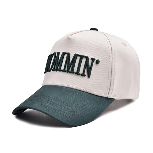 Image of Mommin Trucker Hat, Adjustable Embroidered Vintage Two-Tone Mama Baseball Cap