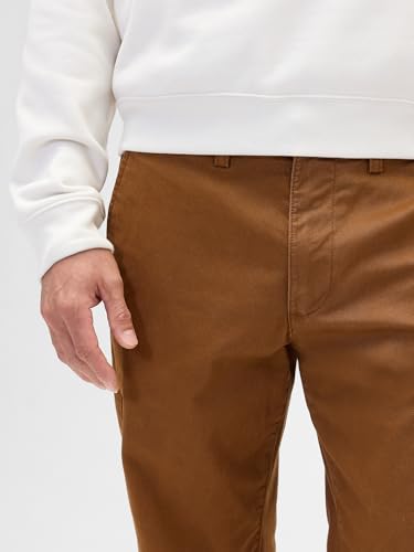 Image of Gap Men Solid Straight Fit Full Length Trousers