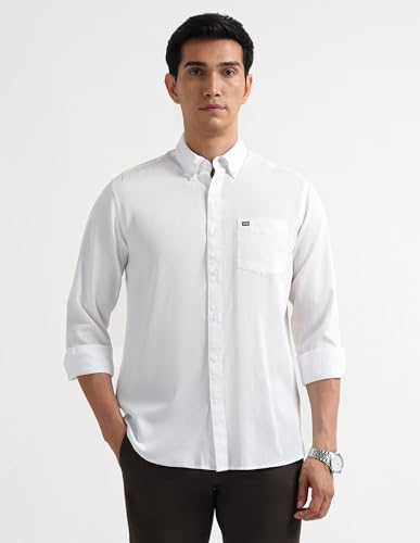 Image of Arrow Striped Slim Fit Mens Casual Shirts - 100% Cotton, Breathable & Comfortable, Full Sleeves Shirts for Men