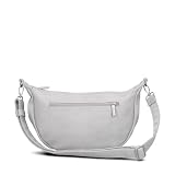 Zwei Torebka damska Mademoiselle.M M70 Moon-Bag 4 litrowa modna torba w kształcie półksiężyca wszechstronna jako torebka na brzuch, torebka wieczorowa do noszenia na ramieniu, nubuk-ice, jeden rozmiar