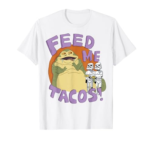 Star Wars Jabba The Hutt Feed Me Tacos Doodle T-Shirt