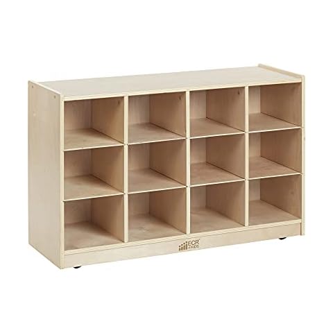 ECR4Kids 12 Cubby Mobile Tray Storage Cabinet Cover