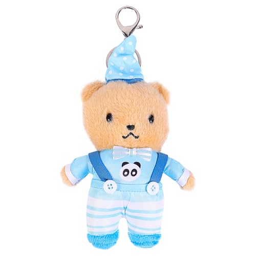 OATIPHO 1 Pc Colgante De Felpa Precioso Llavero Para Llavero De Dibujos Animados Llavero Con Diseño De Muñeca Llavero Decorativo Colgante De Llave Blue Paño