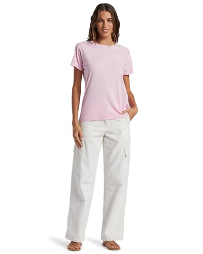 Image of Roxy Womens Boyfriend Crew T-Shirt, Casual Relaxed Fit Crew Neck Tee Short Sleeve Cotton Basic Shirt Everyday Comfort
