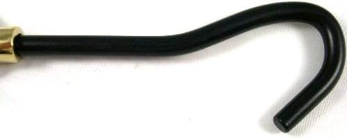 Metal Fireplace Damper Pull with Solid Brass Handle