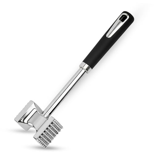 Consejos para Comprar Mazos para carne - los más vendidos. 41 zenitty Martillo Ablandador de Carne de aleación metálica grado alimenticio, doble cara, mango ergonómico, Acabado Pulido o Acabado Cromado Brillante, ideal para cocina y...