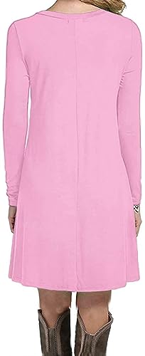 Image of TOPONSKY Women's Casual Plain Simple Loose Flowy Short-Sleeve T-Shirt Dress