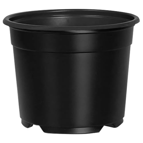 Yisssmeng Lot de 50 Pots de Fleurs en Plastique Noir 10x8 cm