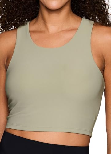 Camiseta corta de moda con brasier integrado para entrenar cómoda 5