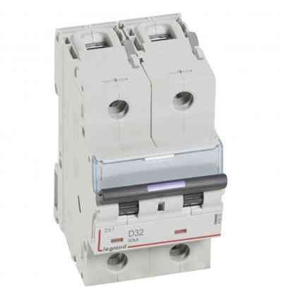Disjoncteur DX³ 50kA - 2P 230V~ à 400V~ - 32A - courbe D - 3 modules