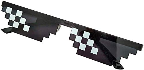 Drawoz Gafas de sol Pixelated MLG para hombre y mujer, diseño de...