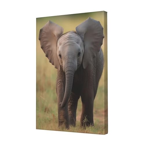 Impression sur toile bébé éléphant LPSRTWE HD poster déco murale salon 30x45 cm