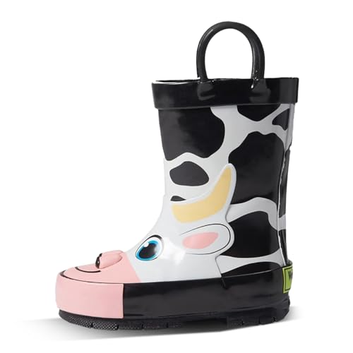 Western Chief Western Chief Colbie Cow Tread Loop Rain Boots for Kids Unisex Adult, Colbie Cow, 18.0 cm