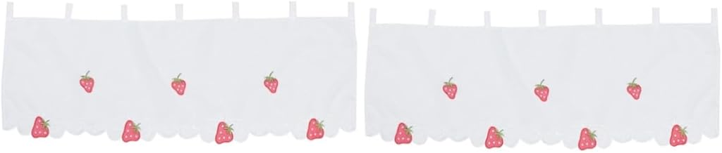 Abaodam 2 Peças De Tela De Cortina Curta De Frutas Meia Janela Cortina De Privacidade Transparente Cortina De Janela Curta Tela De Frutas Cortina Curta Prática Pequena Cortina Delicada