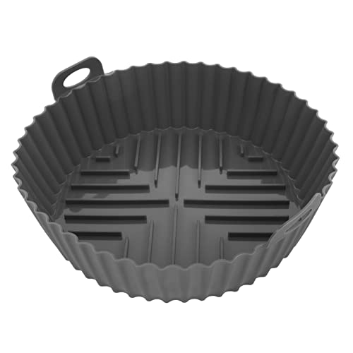 LABRIMP Silicone Air Fryer Baking Tray Reusable Multi-function Kitchen Mat for Air Fryers for Meats Vegetables and Desserts