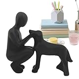 Decorazione moderna: questa statuetta per cani eleva il tuo spazio fondendosi perfettamente in interni moderni, offrendo un elegante pezzo decorativo per mensole che migliora l'estetica generale della tua stanza, ideale per caminetti o tavolini