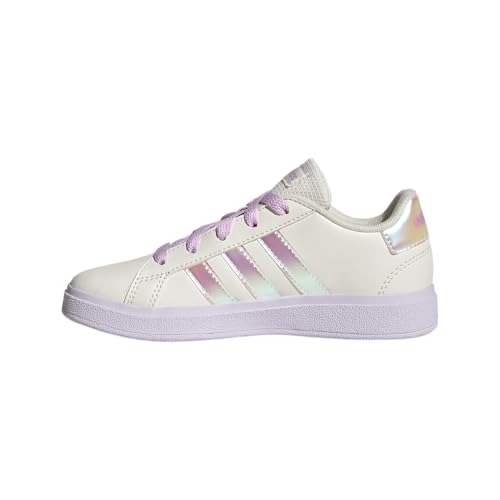 adidas Grand Court 2.0 Sportswear Zapatillas para Niños, Unisex, Blanco gis blanco/gis blanco/lila bliss, 10.5 Little Kid