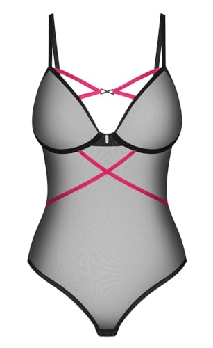 Obsessive Body Novenes Noir M/L en maille powernet translucide