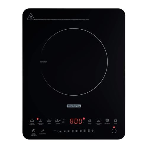 Cooktop Portátil por Indução Tramontina Slim Touch 9471413 com 1 Boca Preto glide