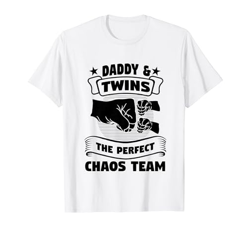 daddy & twins, el perfecto equipo del caos, papá Camiseta