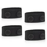 TKYPZY 4 Pcs Duty Belt Keepers Police Security Tactical Belt Keeper with Double Snaps Military Equipment Accessories Fixing Security Police Belt Law Enforcement Accessories Duty Belt Holder (Black)