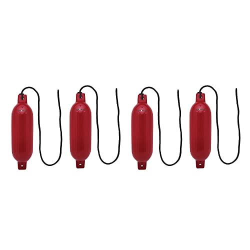 Extreme Max 3006.7498 Boattector Inflatable Fender Value 4-Pack - 6.5" X 22", Bright Red #TOP1
