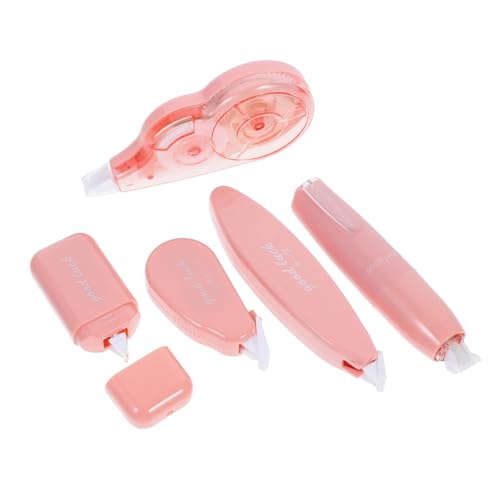 PartyKindom 5 Piezas Traje De Correa De Corrección Escolar Correctora Linda Blanca Artículos De Papelería Linda Correctora Rosa El Plastico
