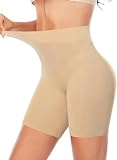 HSR Seamless Shaping Boyshorts Shapewear for Women Slip Shorts Under Dress Shapewear Shorts Tummy Control Waist Shapers (Free Size) (Fits Waist : 30 to 39 Inch) (Skin, One Size)