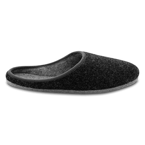 OLShop AG Herren Anthrazit Filz Pantoffeln mit Filzsohle Gr. 43