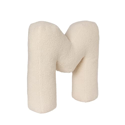 champracer Felpa Cojín con Letras, Cojín con Letras, Cojín Alfabeto Inglés, Cojín Decorativo en Forma de Letra, Cojín para Dormitorio, Cama, Salón, Sofá, Decoración (M,40 x 35 x 10 cm)