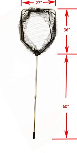 KUFA Sports Large Retractable Aluminum Landing net (Max Length: 8') FC7085