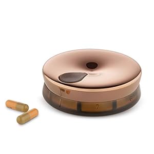 Alessi BM08 BR pillendoos, plastic, bruin, 7,5 cm